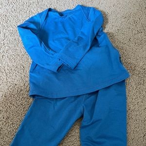 REI toddler 18 month base layer. Blue. Great condition. Top and pants together